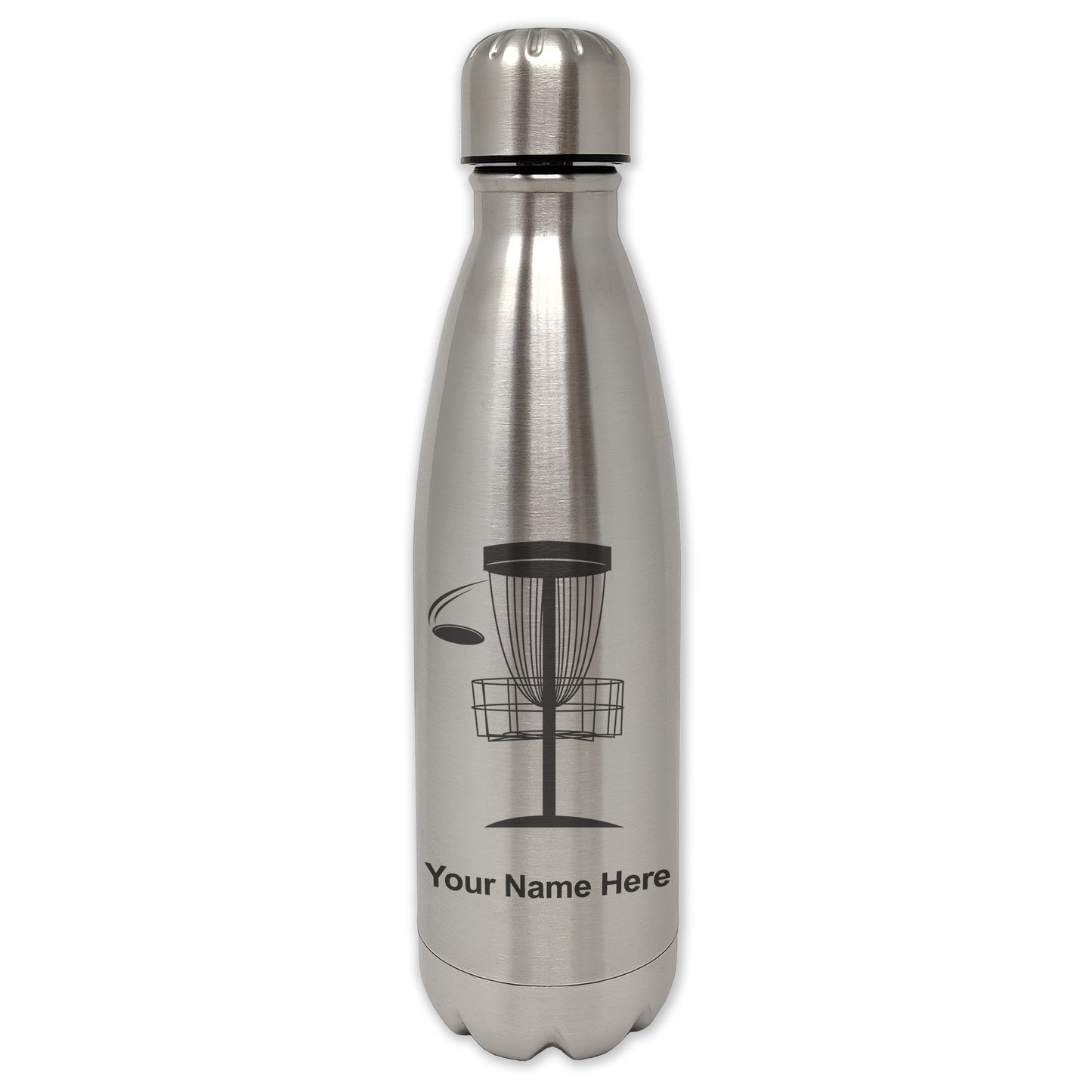 LaserGram Double Wall Water Bottle, Disc Golf, Personalized Engraving Included
