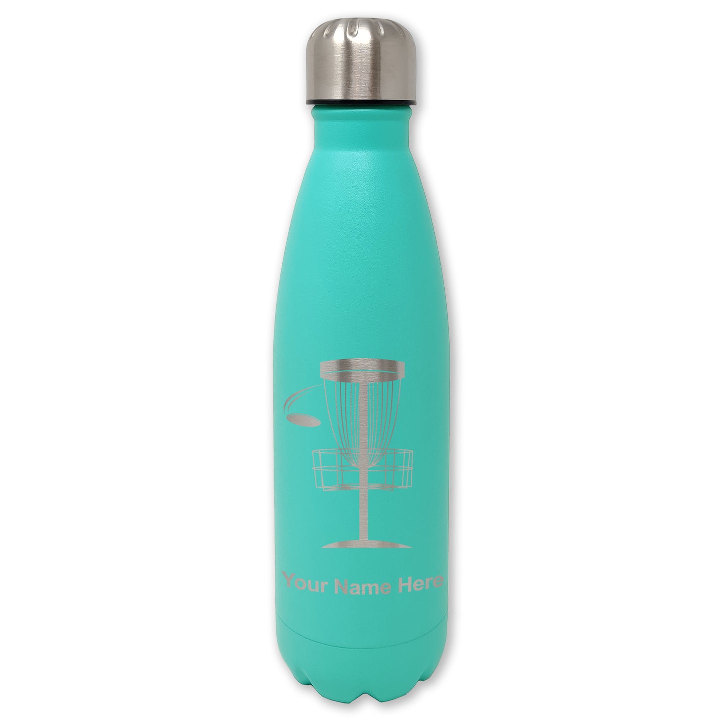 LaserGram Double Wall Water Bottle, Disc Golf, Personalized Engraving Included