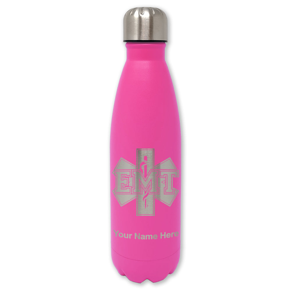 LaserGram Double Wall Water Bottle, EMT Emergency Medical Technician, Personalized Engraving Included