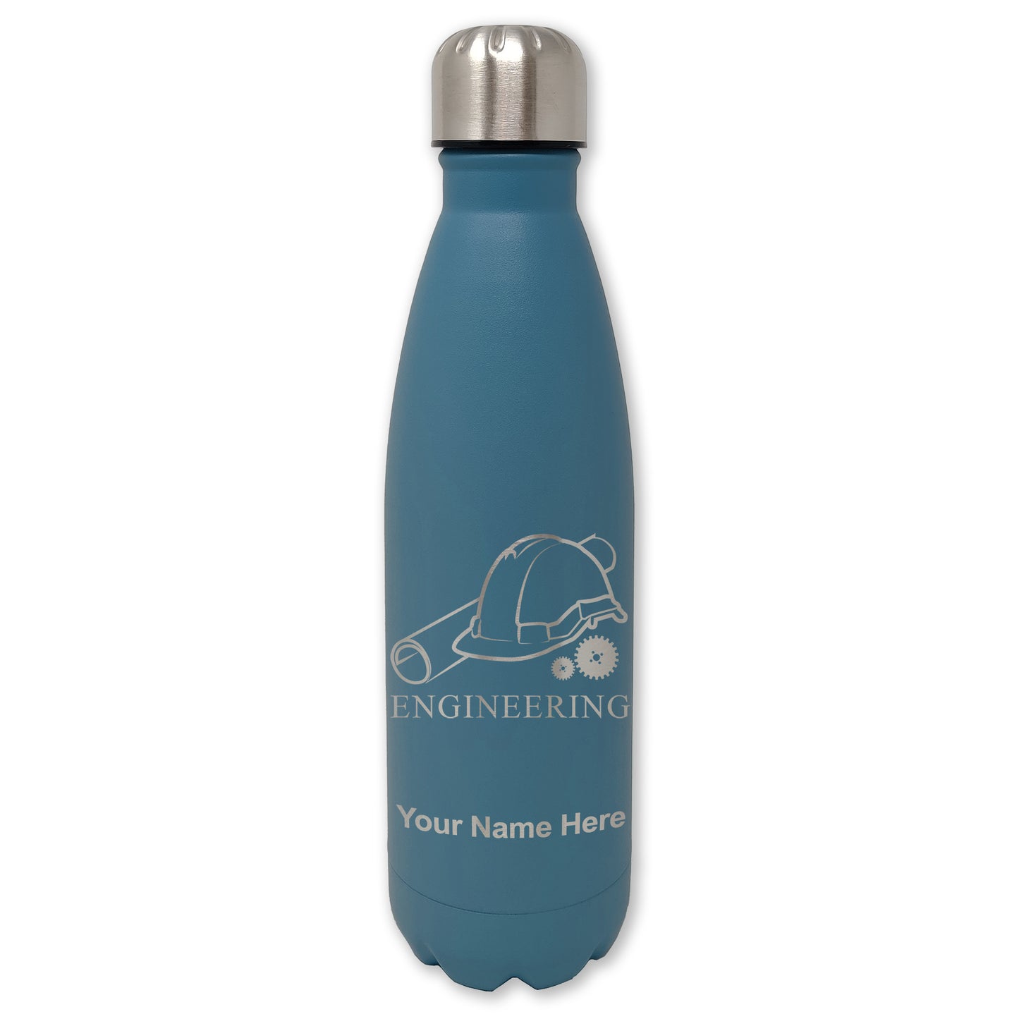 LaserGram Double Wall Water Bottle, Engineering, Personalized Engraving Included