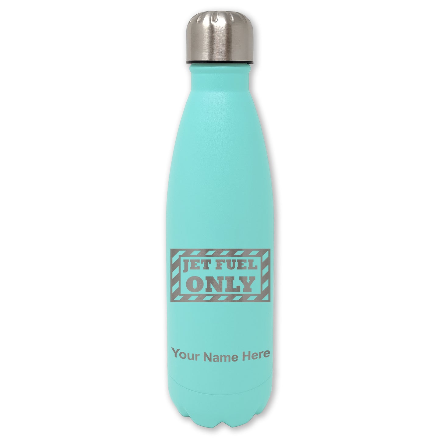 LaserGram Double Wall Water Bottle, Jet Fuel Only, Personalized Engraving Included
