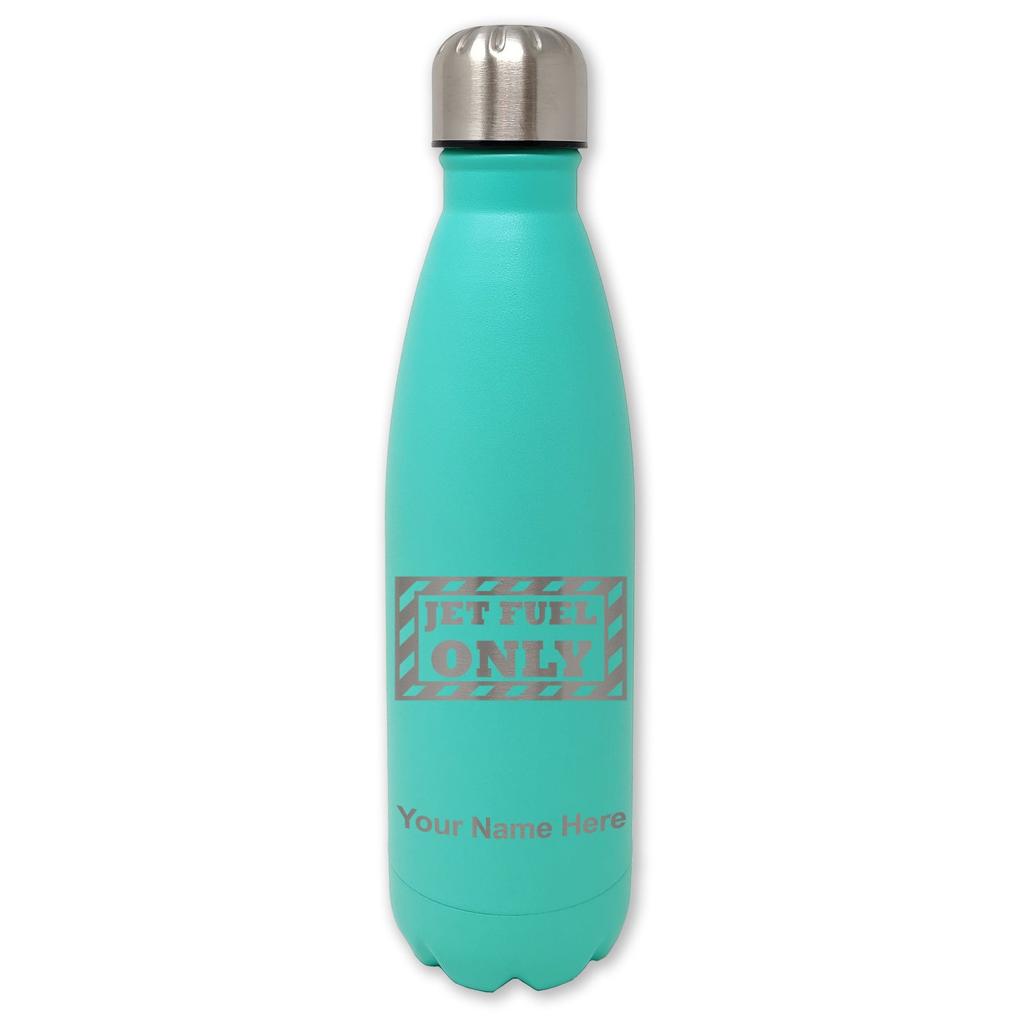 LaserGram Double Wall Water Bottle, Jet Fuel Only, Personalized Engraving Included