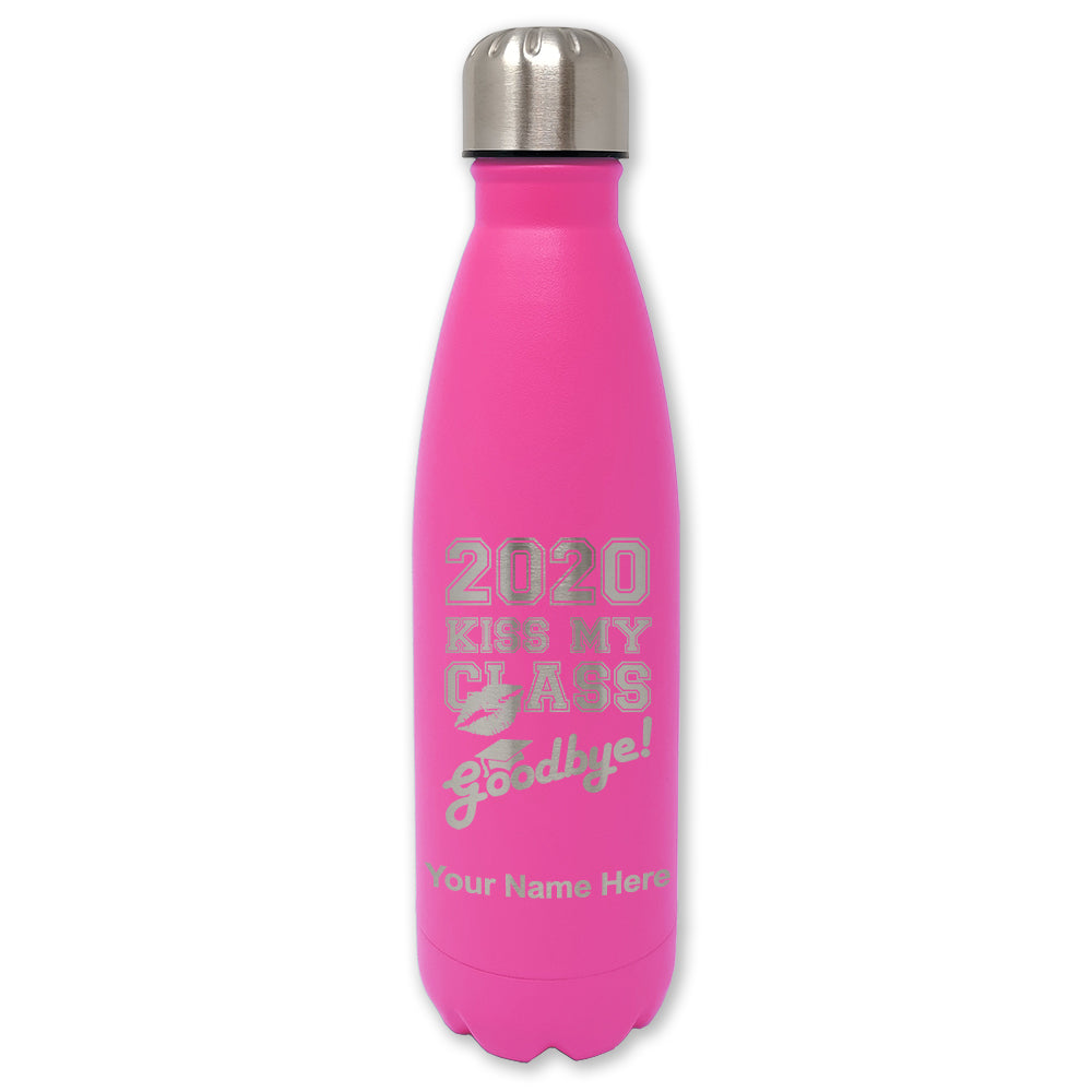 LaserGram Double Wall Water Bottle, Kiss My Class Goodbye 2020, 2021, 2022, 2023, 2024, 2025, Personalized Engraving Included
