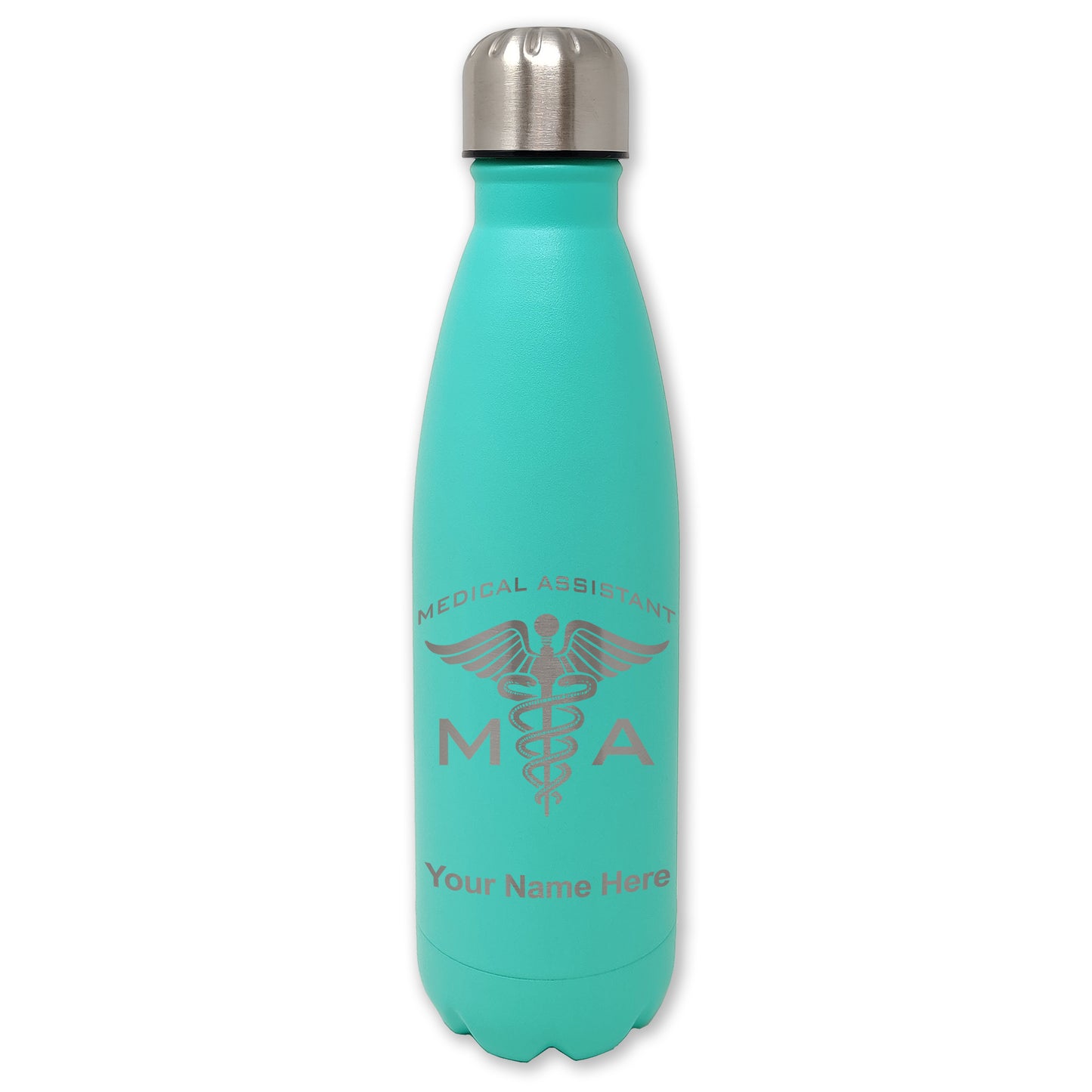 LaserGram Double Wall Water Bottle, MA Medical Assistant, Personalized Engraving Included