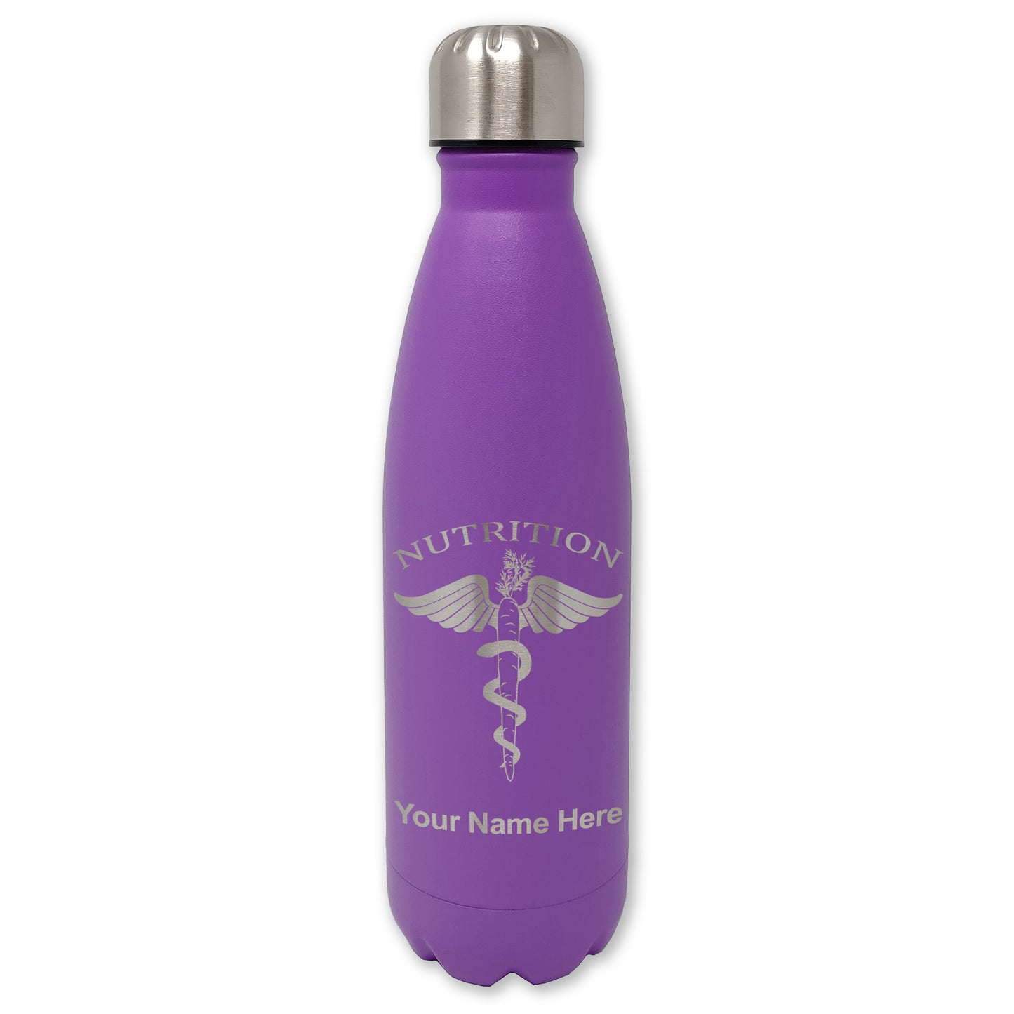 LaserGram Double Wall Water Bottle, Nutritionist, Personalized Engraving Included