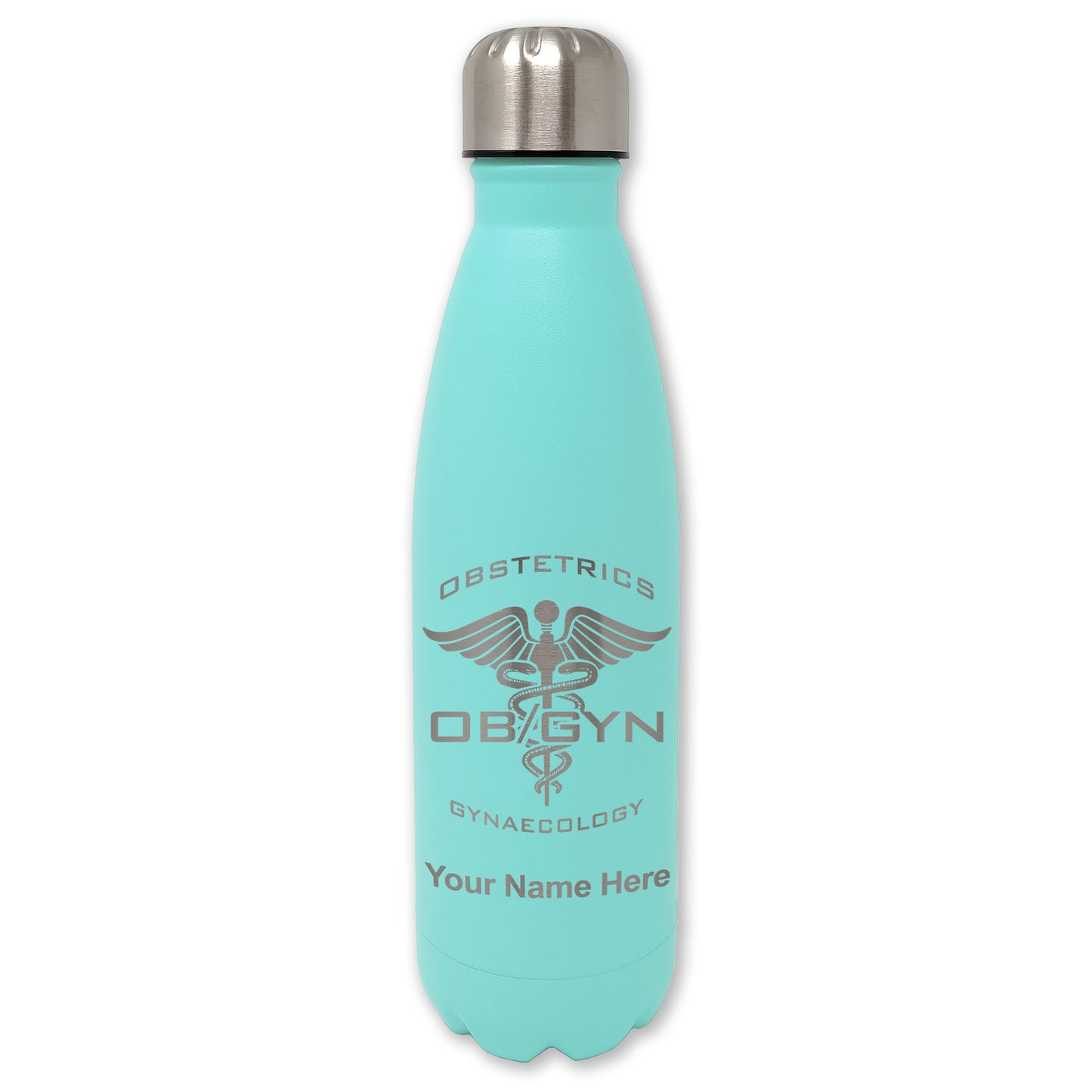LaserGram Double Wall Water Bottle, OBGYN Obstetrics and Gynaecology, Personalized Engraving Included