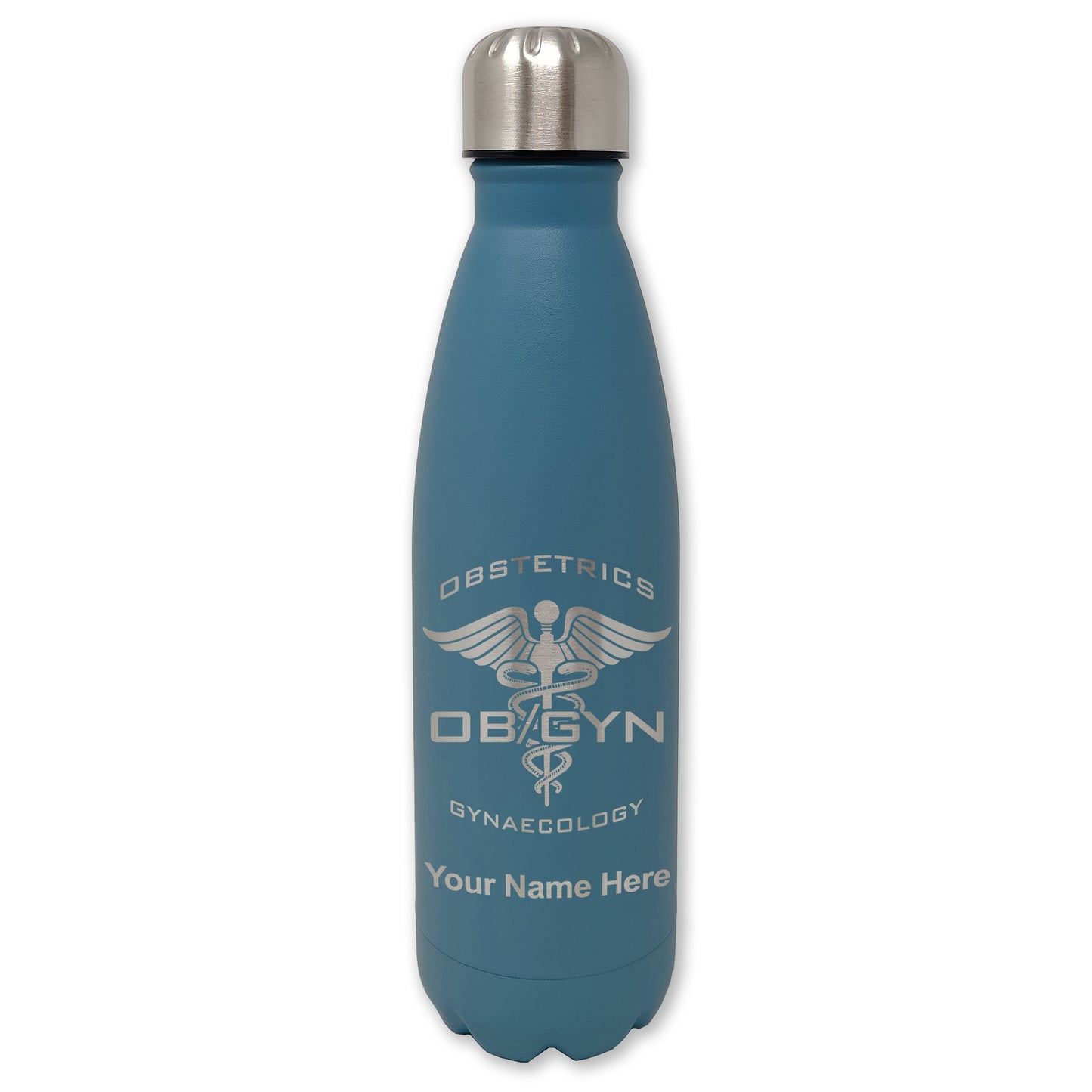 LaserGram Double Wall Water Bottle, OBGYN Obstetrics and Gynaecology, Personalized Engraving Included