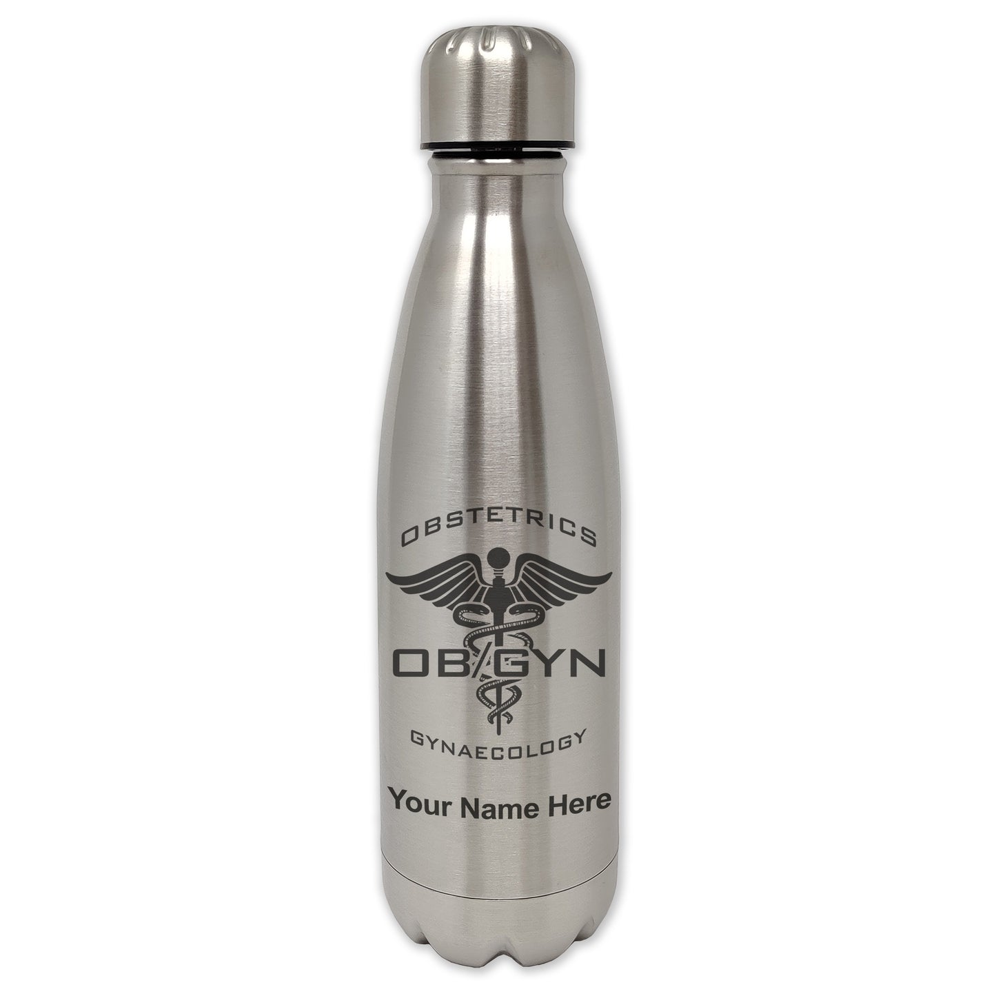 LaserGram Double Wall Water Bottle, OBGYN Obstetrics and Gynaecology, Personalized Engraving Included