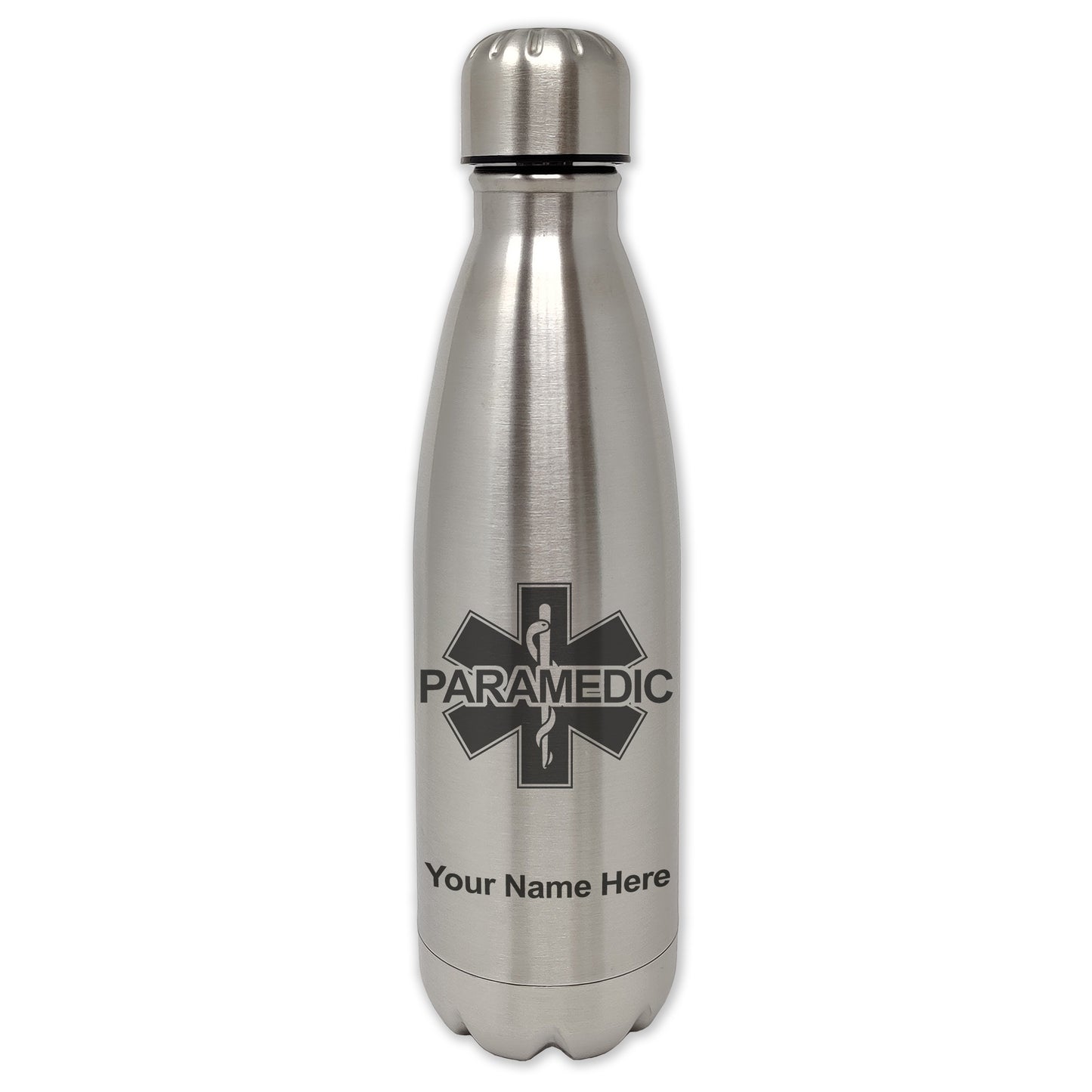 LaserGram Double Wall Water Bottle, Paramedic, Personalized Engraving Included