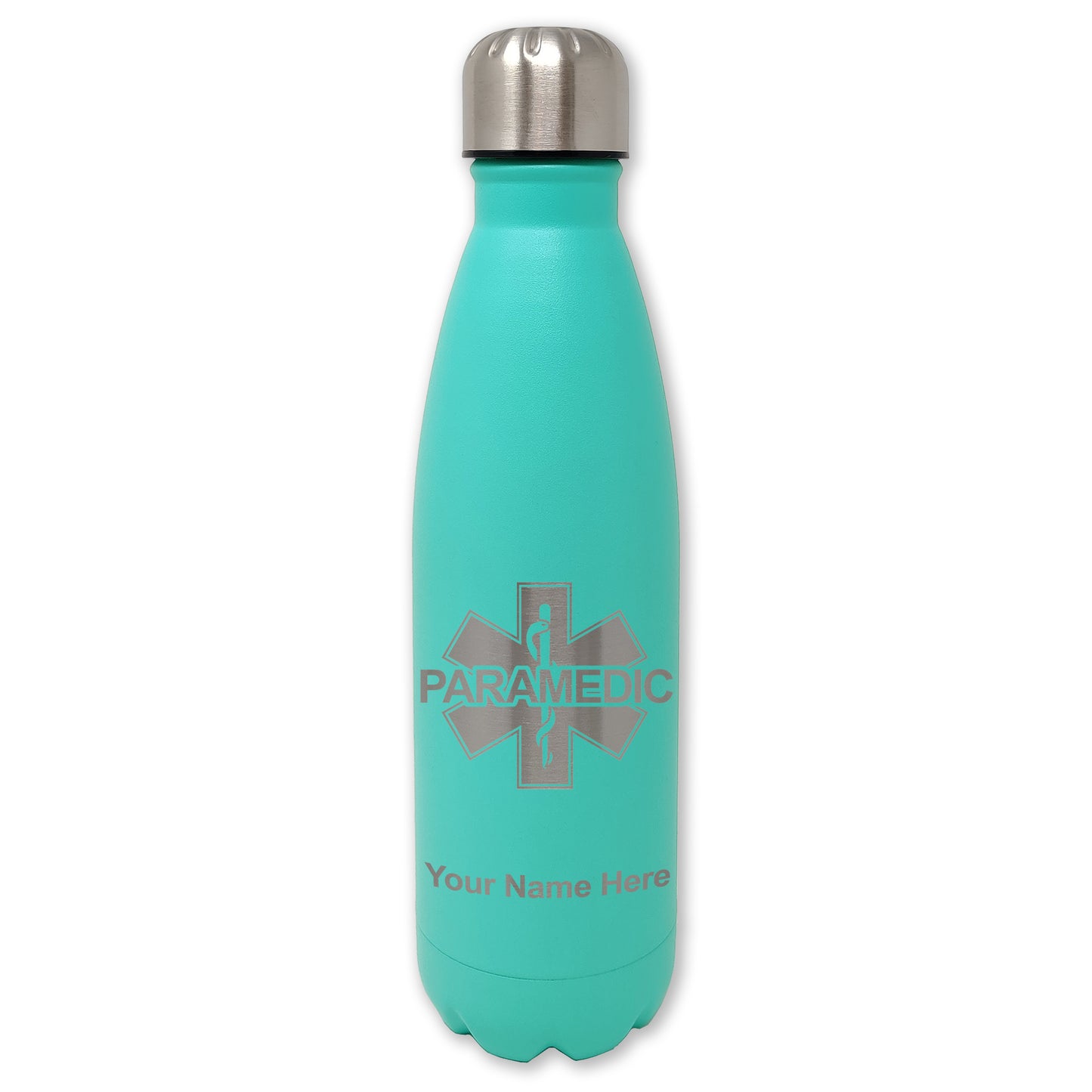 LaserGram Double Wall Water Bottle, Paramedic, Personalized Engraving Included