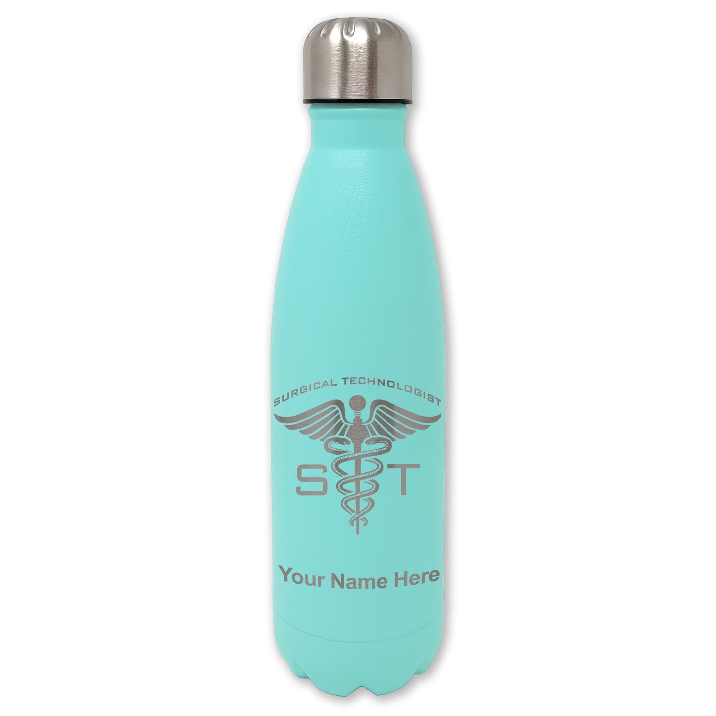 LaserGram Double Wall Water Bottle, ST Surgical Technologist, Personalized Engraving Included