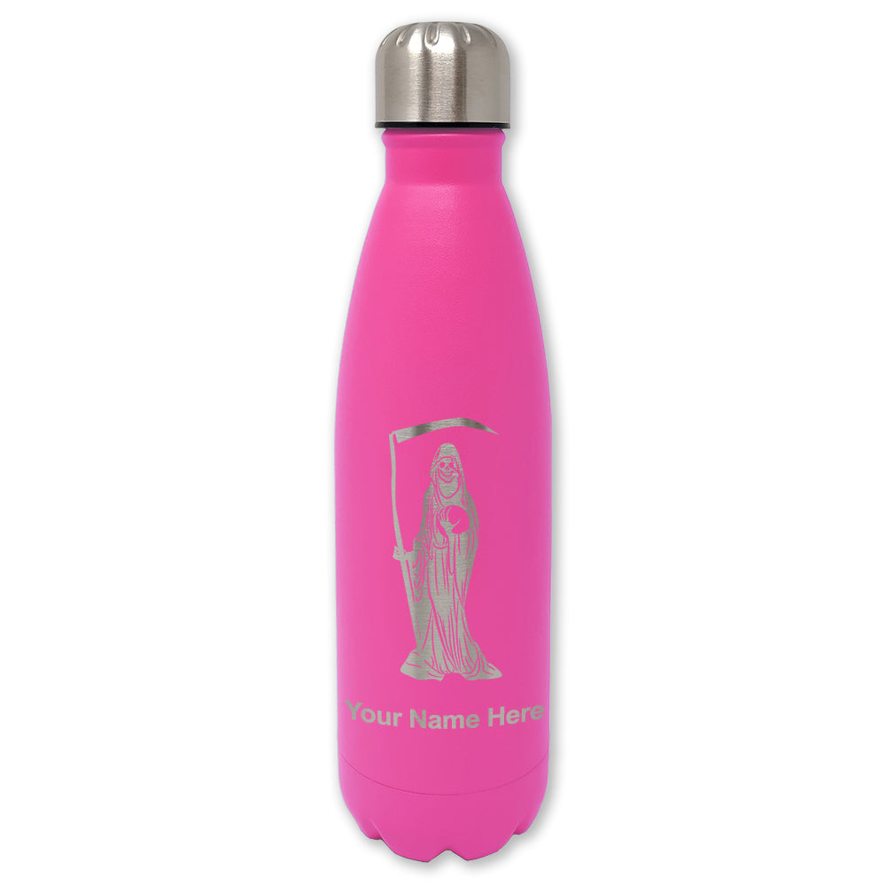 LaserGram Double Wall Water Bottle, Santa Muerte, Personalized Engraving Included
