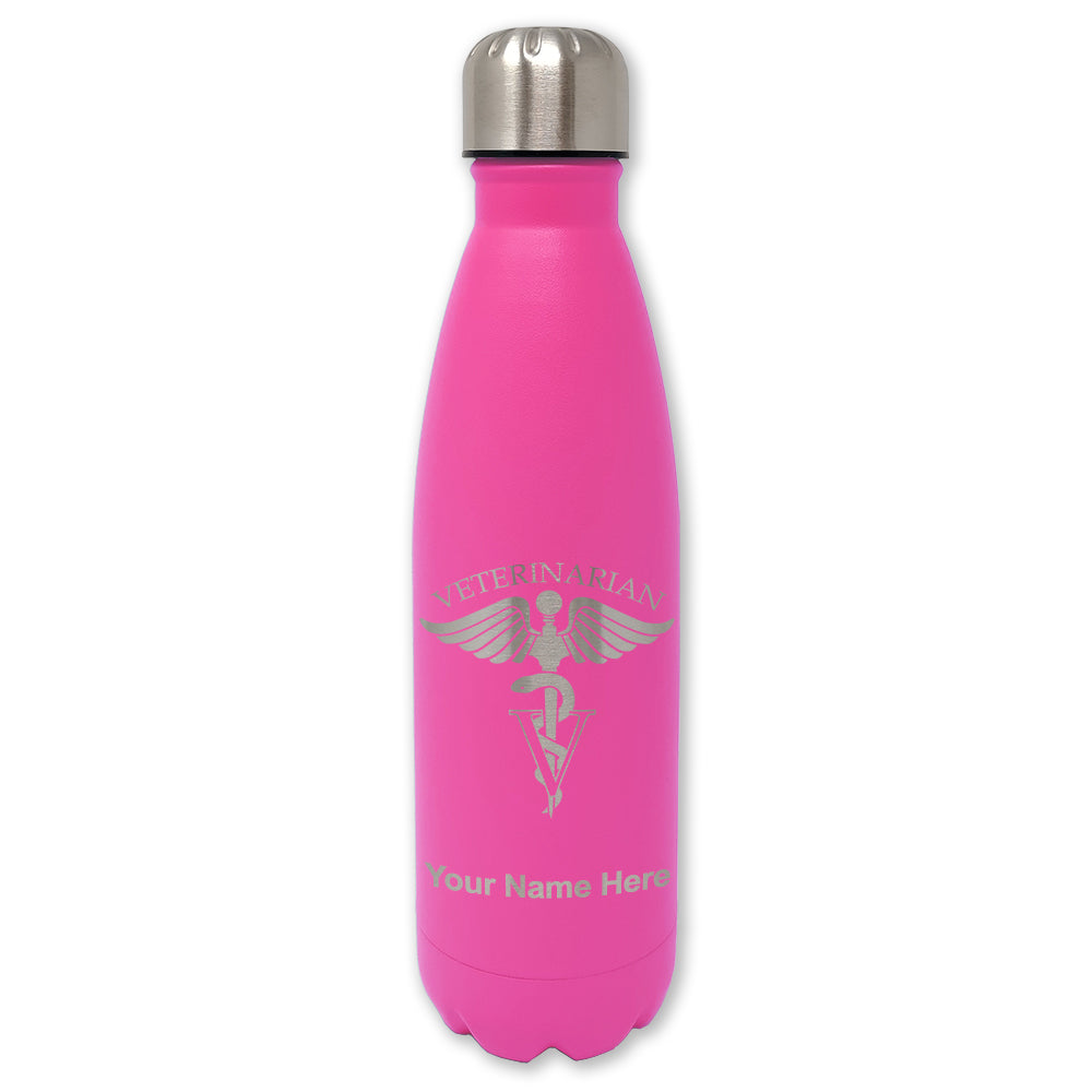 LaserGram Double Wall Water Bottle, Veterinarian, Personalized Engraving Included