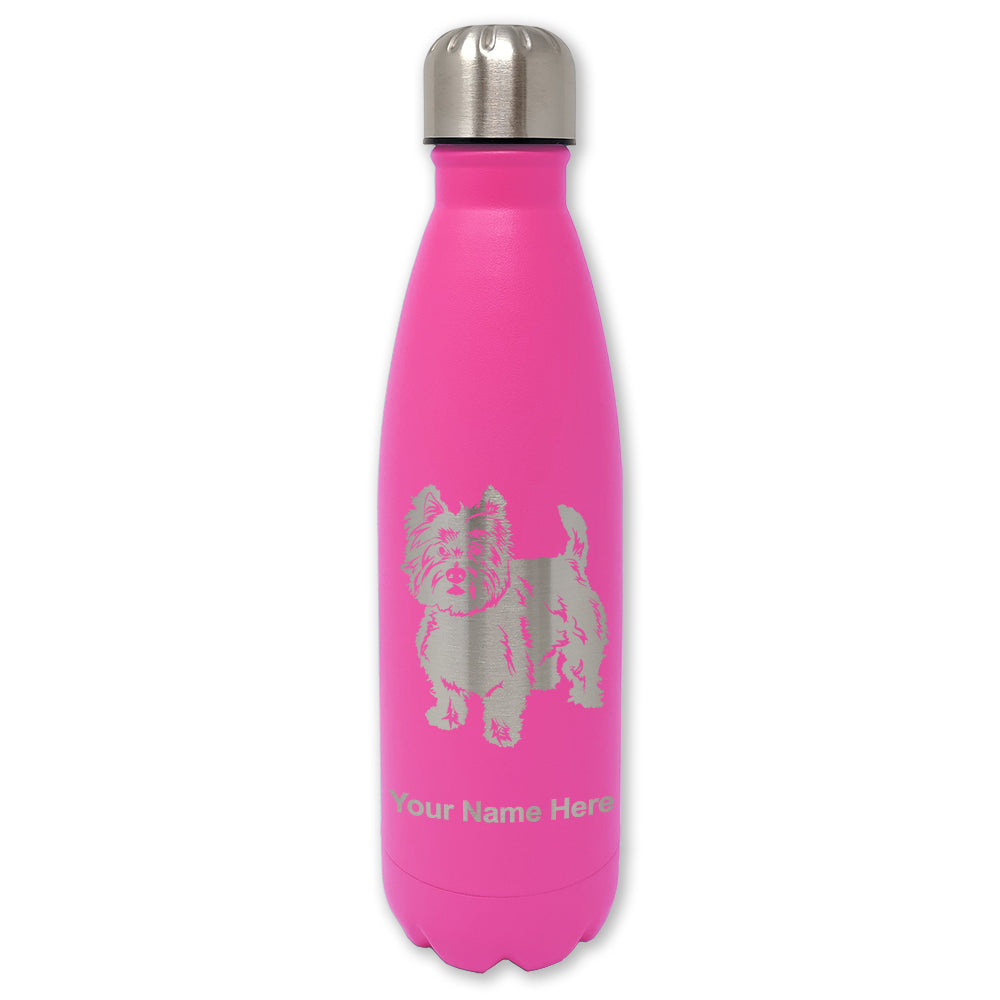 LaserGram Double Wall Water Bottle, West Highland Terrier Dog, Personalized Engraving Included