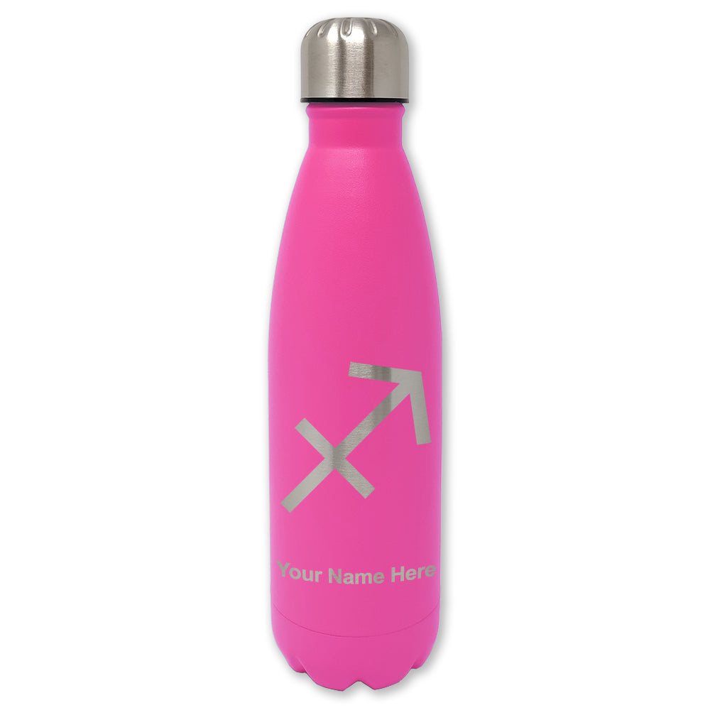 LaserGram Double Wall Water Bottle, Zodiac Sign Sagittarius, Personalized Engraving Included