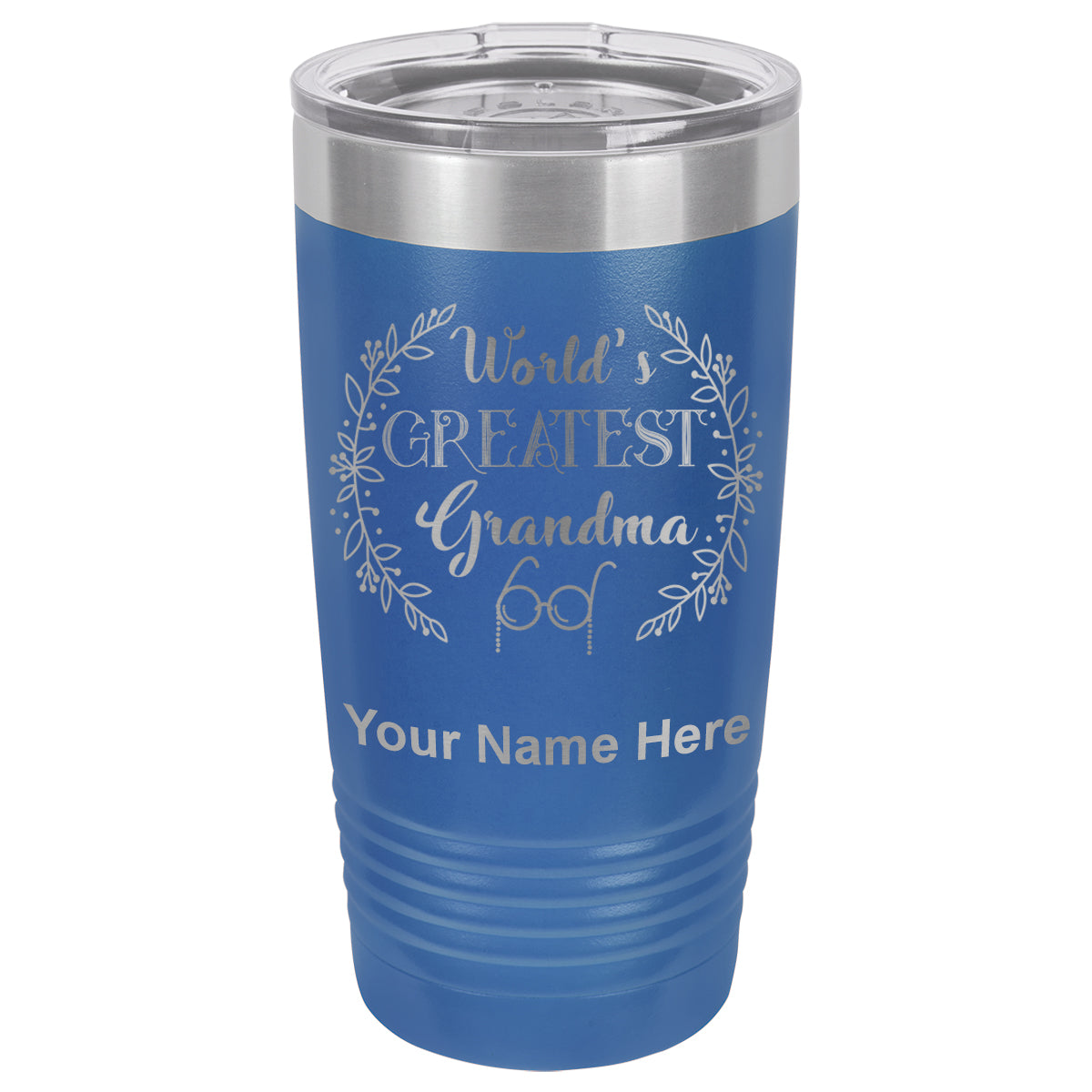 20oz Vacuum Insulated Tumbler Mug, World's Greatest Grandma, Personalized Engraving Included