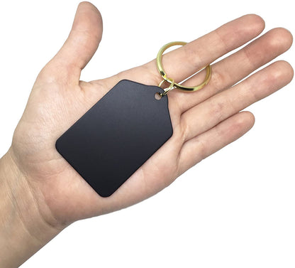 Black Metal Keychain, Radiology, Personalized Engraving Included
