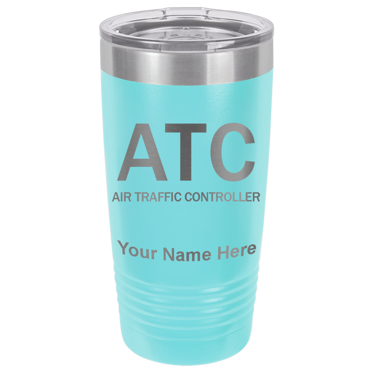 20oz Vacuum Insulated Tumbler Mug, ATC Air Traffic Controller, Personalized Engraving Included