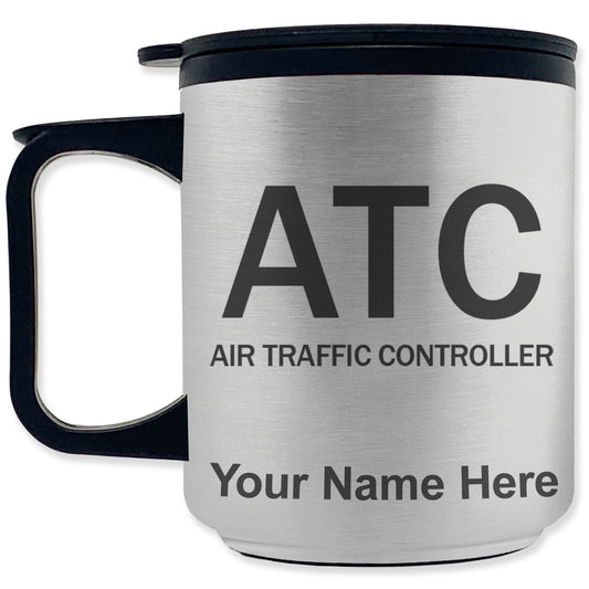 Coffee Travel Mug, ATC Air Traffic Controller, Personalized Engraving Included