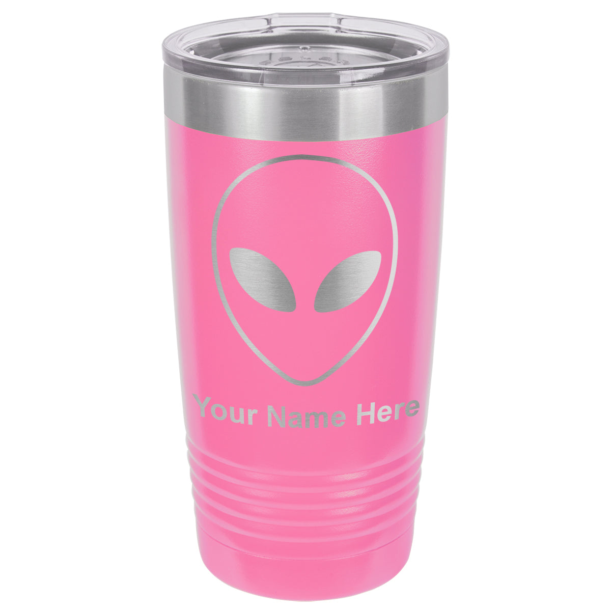 20oz Vacuum Insulated Tumbler Mug, Alien Head, Personalized Engraving Included