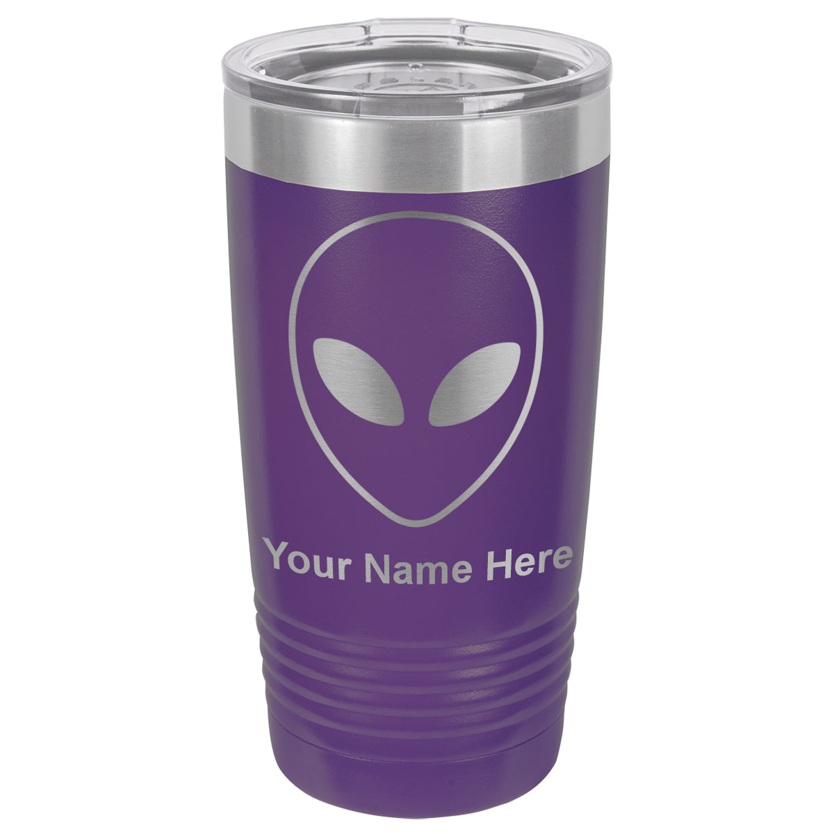 20oz Vacuum Insulated Tumbler Mug, Alien Head, Personalized Engraving Included