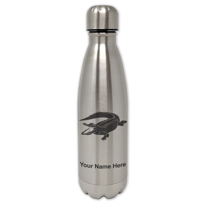 LaserGram Single Wall Water Bottle, Alligator, Personalized Engraving Included