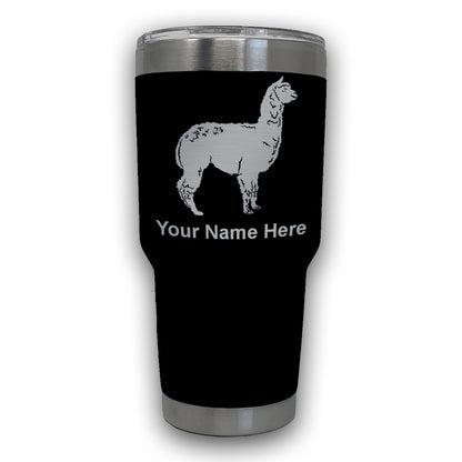 LaserGram 30oz Tumbler Mug, Alpaca, Personalized Engraving Included