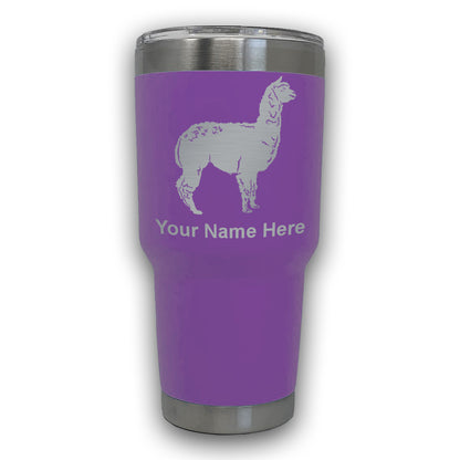 LaserGram 30oz Tumbler Mug, Alpaca, Personalized Engraving Included