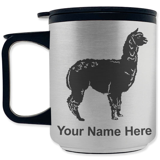 Coffee Travel Mug, Alpaca, Personalized Engraving Included
