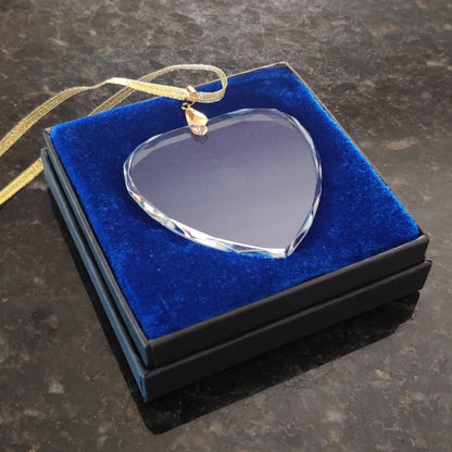 LaserGram Christmas Ornament, Music Staff Heart, Personalized Engraving Included (Heart Shape)