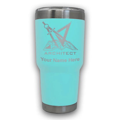 LaserGram 30oz Tumbler Mug, Architect Symbol, Personalized Engraving Included