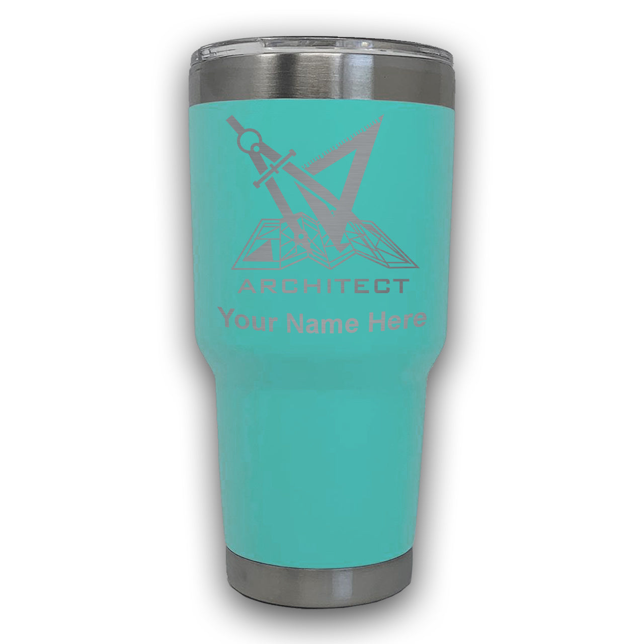 LaserGram 30oz Tumbler Mug, Architect Symbol, Personalized Engraving Included