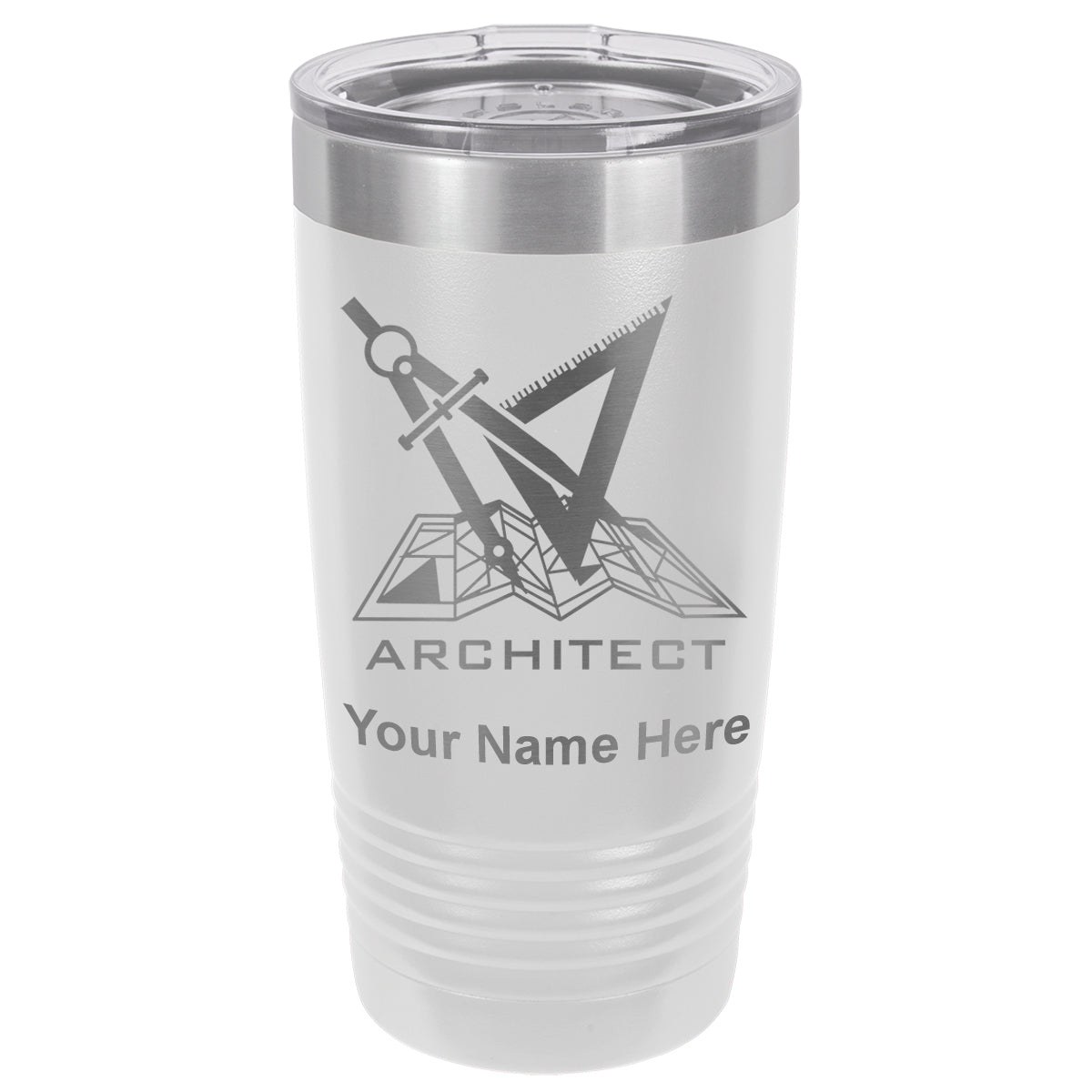 20oz Vacuum Insulated Tumbler Mug, Architect Symbol, Personalized Engraving Included