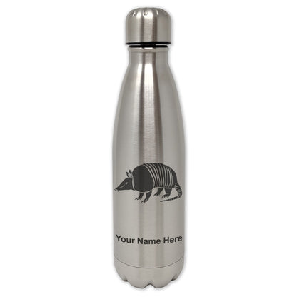 LaserGram Single Wall Water Bottle, Armadillo, Personalized Engraving Included