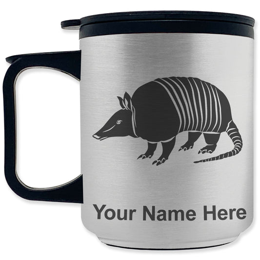 Coffee Travel Mug, Armadillo, Personalized Engraving Included