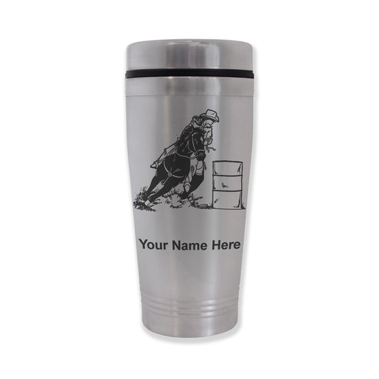 Commuter Travel Mug, Barrel Racer, Personalized Engraving Included