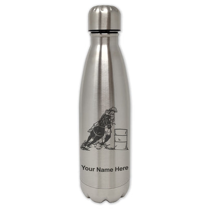 LaserGram Single Wall Water Bottle, Barrel Racer, Personalized Engraving Included