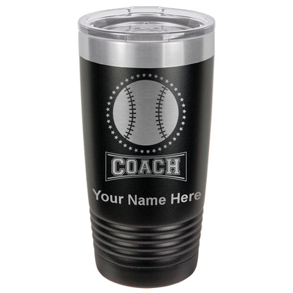20oz Vacuum Insulated Tumbler Mug, Baseball Coach, Personalized Engraving Included