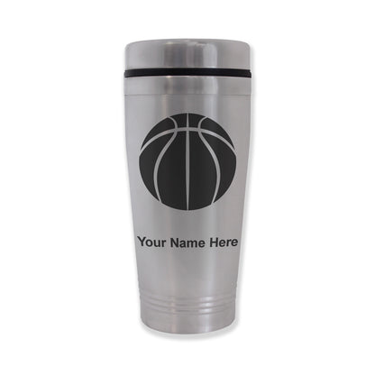 Commuter Travel Mug, Basketball Ball, Personalized Engraving Included