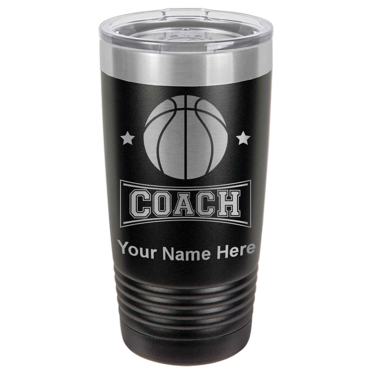 20oz Vacuum Insulated Tumbler Mug, Basketball Coach, Personalized Engraving Included