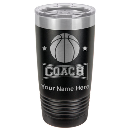 20oz Vacuum Insulated Tumbler Mug, Basketball Coach, Personalized Engraving Included