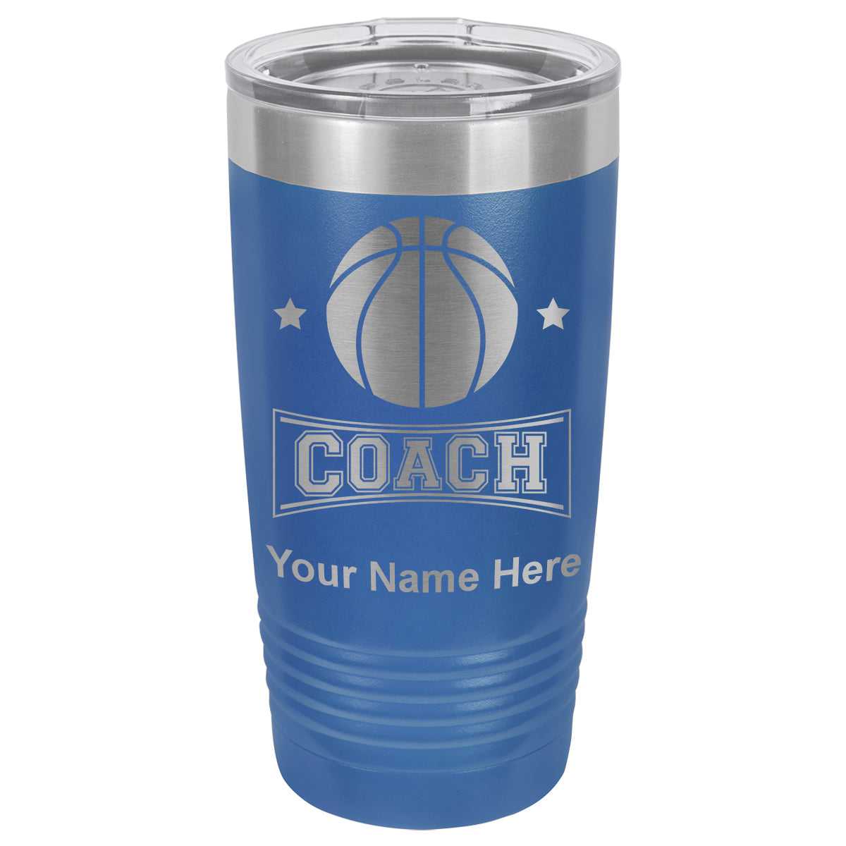 20oz Vacuum Insulated Tumbler Mug, Basketball Coach, Personalized Engraving Included