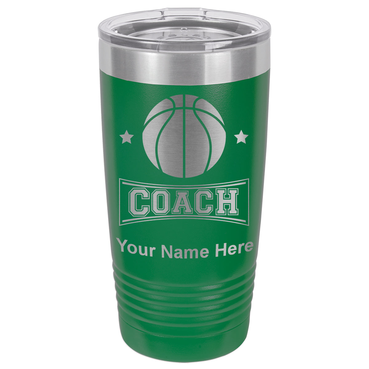 20oz Vacuum Insulated Tumbler Mug, Basketball Coach, Personalized Engraving Included