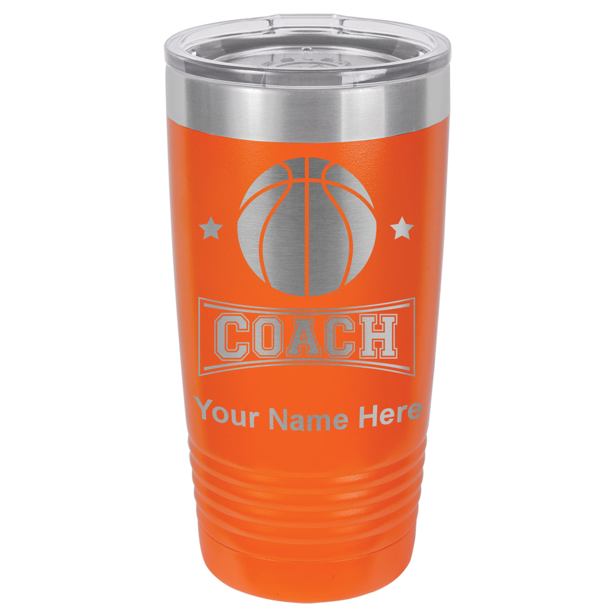 20oz Vacuum Insulated Tumbler Mug, Basketball Coach, Personalized Engraving Included