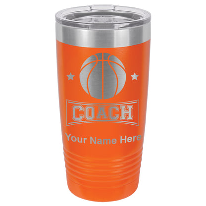 20oz Vacuum Insulated Tumbler Mug, Basketball Coach, Personalized Engraving Included