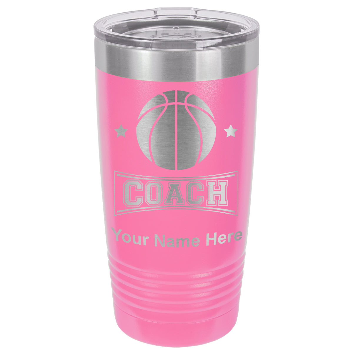 20oz Vacuum Insulated Tumbler Mug, Basketball Coach, Personalized Engraving Included