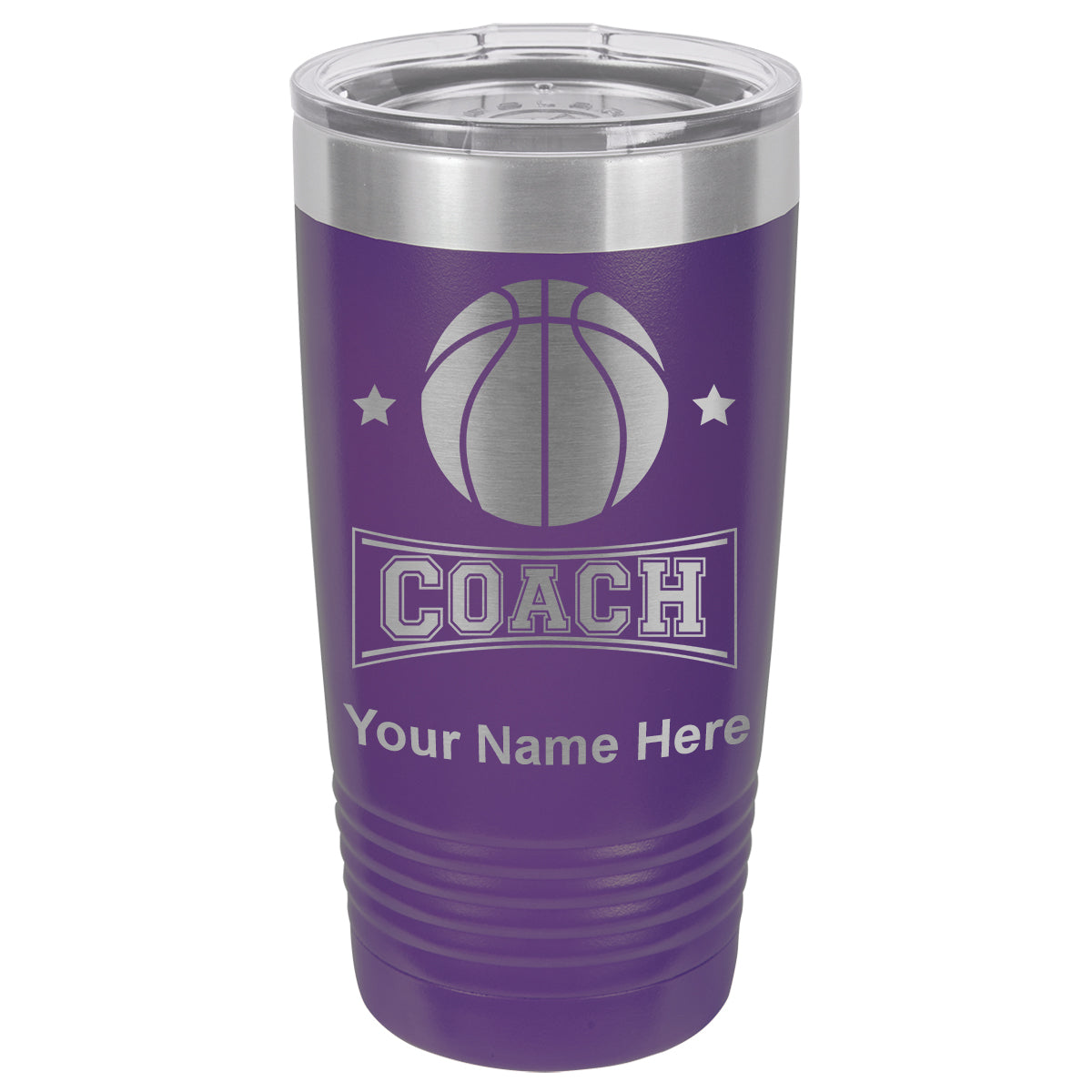 20oz Vacuum Insulated Tumbler Mug, Basketball Coach, Personalized Engraving Included