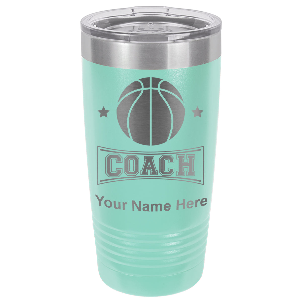 20oz Vacuum Insulated Tumbler Mug, Basketball Coach, Personalized Engraving Included