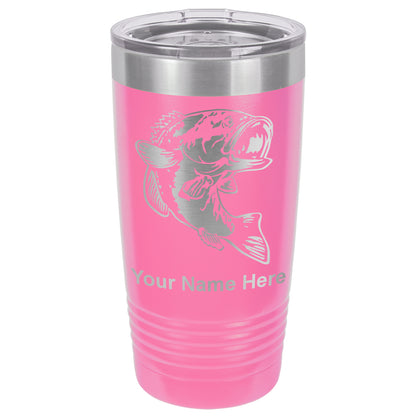 20oz Vacuum Insulated Tumbler Mug, Bass Fish, Personalized Engraving Included