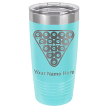 Load image into Gallery viewer, 20oz Vacuum Insulated Tumbler Mug, Billiard Balls, Personalized Engraving Included
